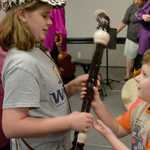 GEMS Gaston Library Concert showing instruments after